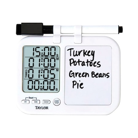 Taylor Taylor Digital Plastic Timer with Whiteboard 5849